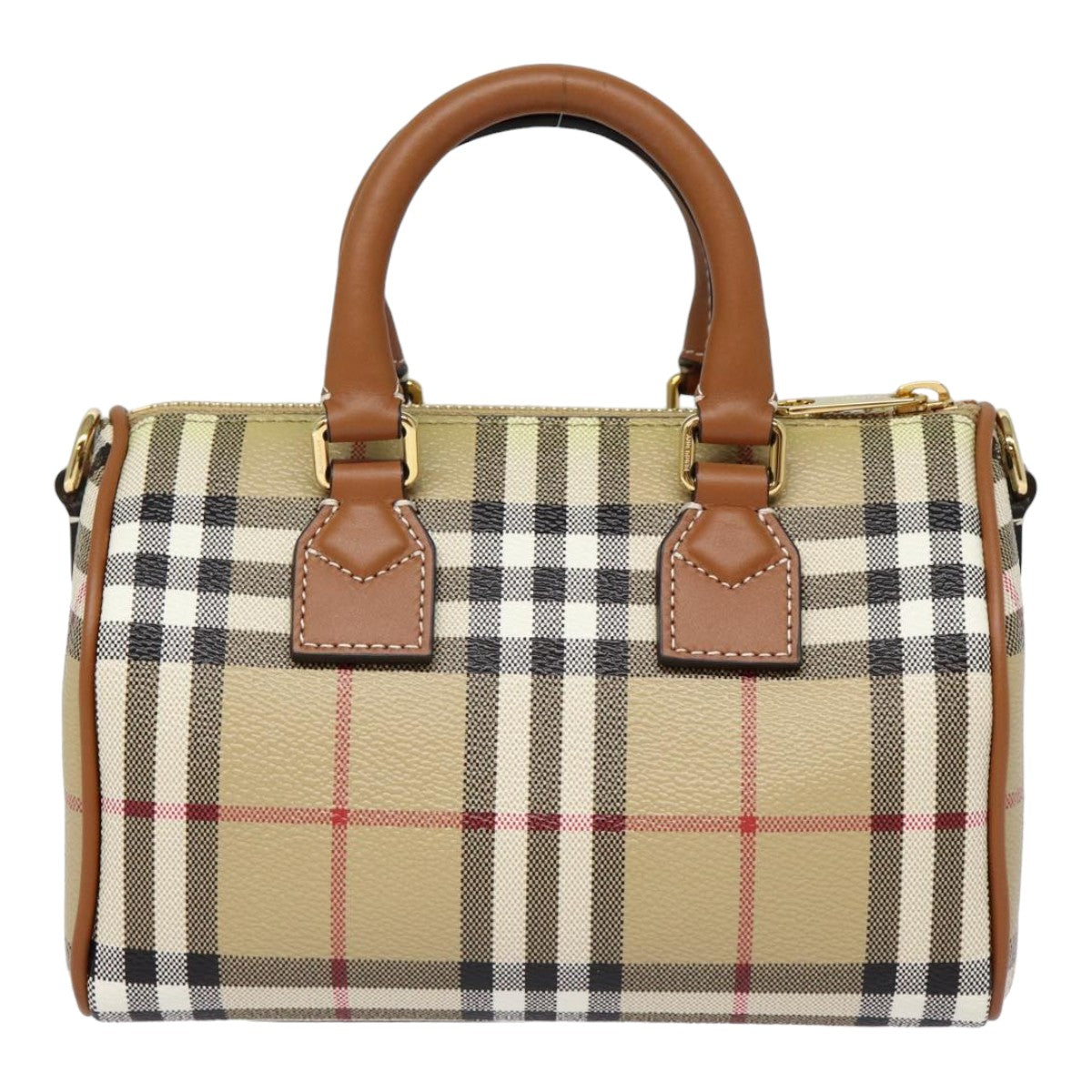 Burberry Nova Auth Leather Beige Handbag Style 7