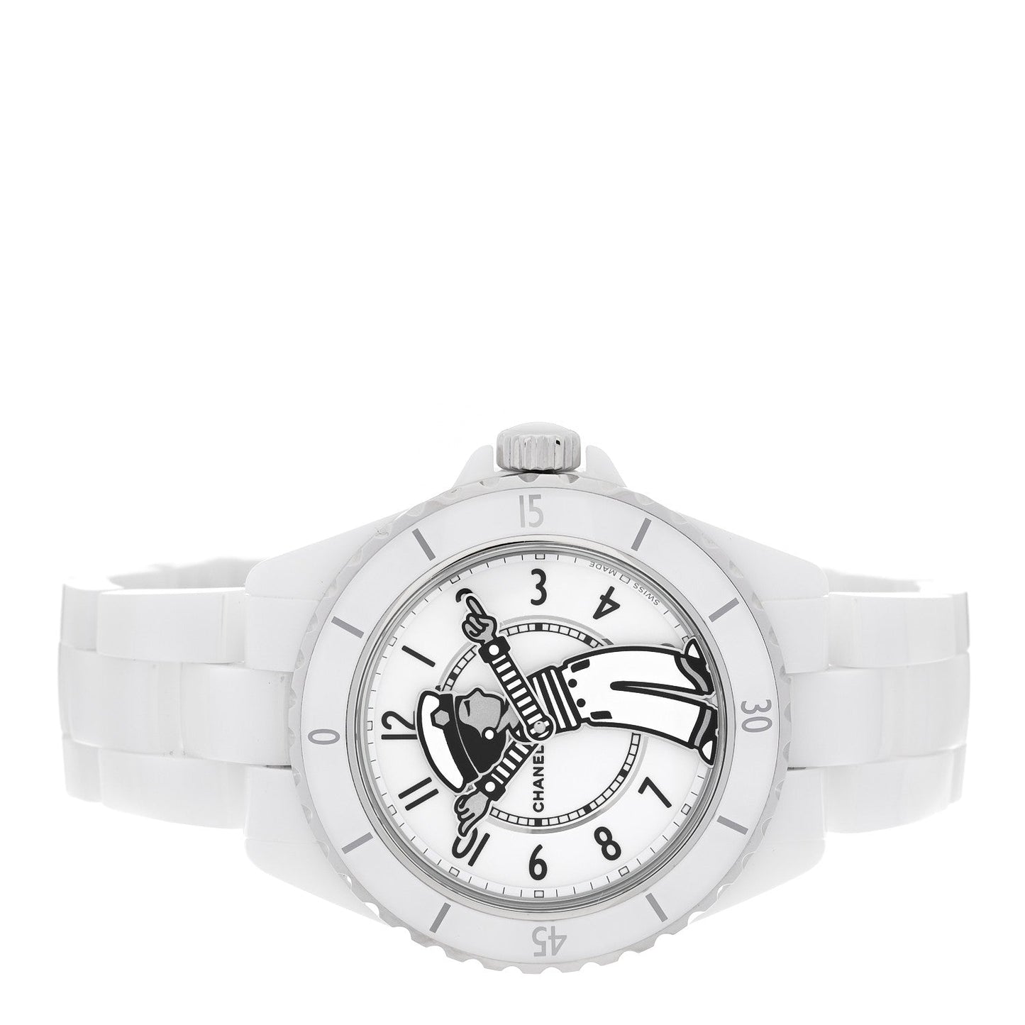 Stainless Steel Ceramic 38mm J12 Limited Edition Mademoiselle La Pausa Automatic Watch White
