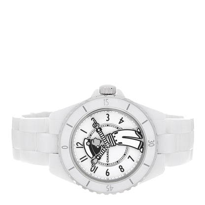 Stainless Steel Ceramic 38mm J12 Limited Edition Mademoiselle La Pausa Automatic Watch White