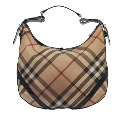 Burberry Nova Auth Check Black Shoulder Bag