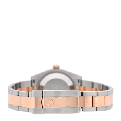 Stainless Steel 18K Everose Diamond 31mm Oyster Perpetual Datejust Watch Chocolate Roman 178241