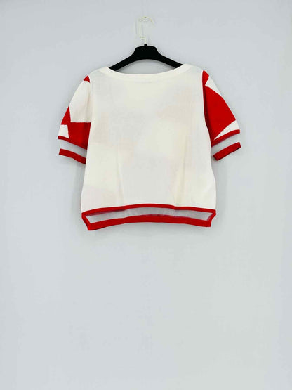 FENDI Red & White Harlequin Size US 8 Outfit Set Rovelle Bags