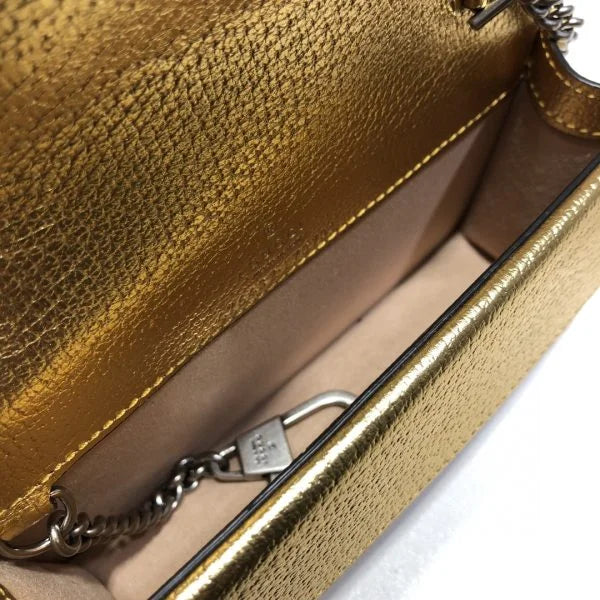 Gucci Dionysus Shiny Leather Shoulder Bag