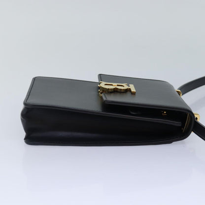 Burberry Auth Leather Black Shoulder Bag Style 3