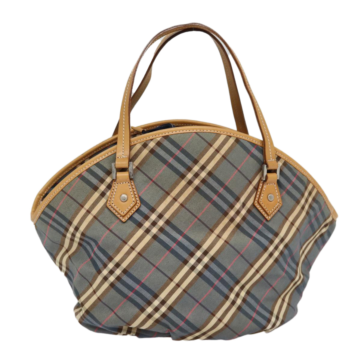 Burberry Nova Label Canvas Blue Handbag