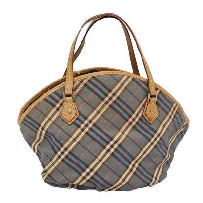 Burberry Nova Label Canvas Blue Handbag
