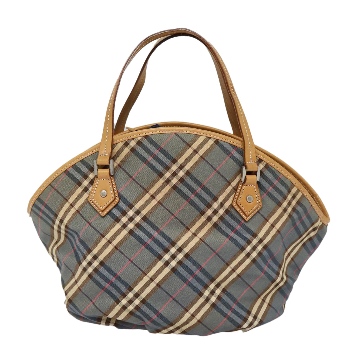 Burberry Nova Label Canvas Blue Handbag