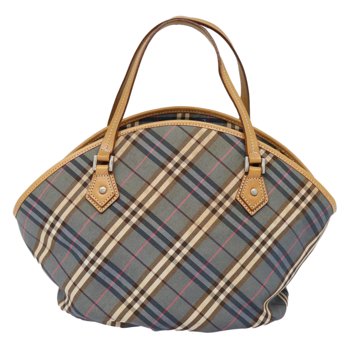 Burberry Nova Label Canvas Blue Handbag