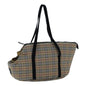 Luxury Burberry Nova Check Pet Case Canvas Beige Auth 88722