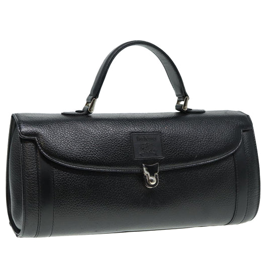Burberry BurberrySs Auth Leather Black Handbag Style 7