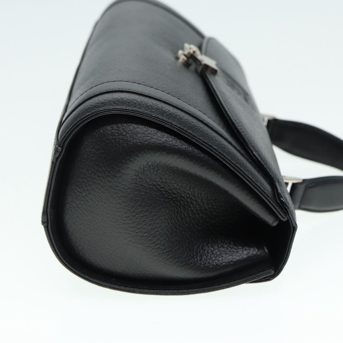 Burberry BurberrySs Auth Leather Black Handbag Style 7