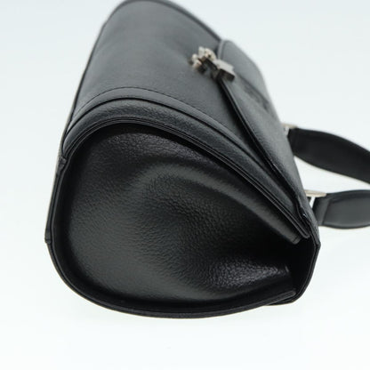 Burberry BurberrySs Auth Leather Black Handbag Style 7