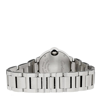 Stainless Steel Diamond Bezel 28mm Ballon Bleu De Cartier Quartz Watch