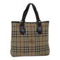 Burberry Nova Auth Leather Beige Tote Bag Style 6