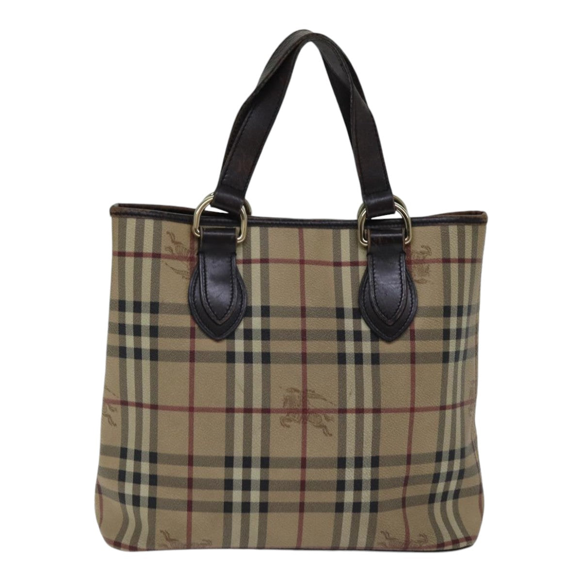 Burberry Nova Auth Leather Beige Tote Bag Style 6