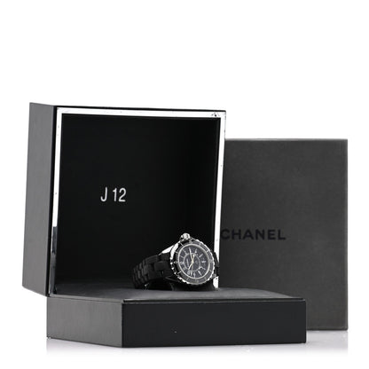 Stainless Steel Matte Ceramic 33mm J12 Quartz Watch Black