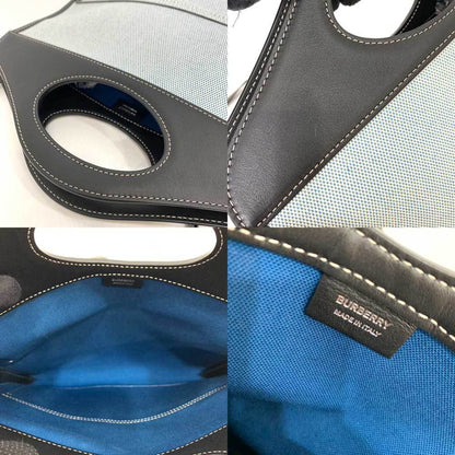 Burberry Pocket Brand Canvas Blue Handbag