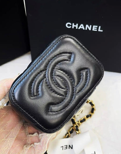 Chanel 24A Black Clutch With Chain Rovelle Bags