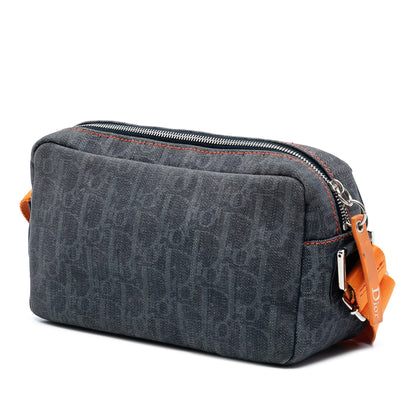 Gray Dior Diorissimo Trotter Denim Flight Shoulder Bag Rovelle Bags