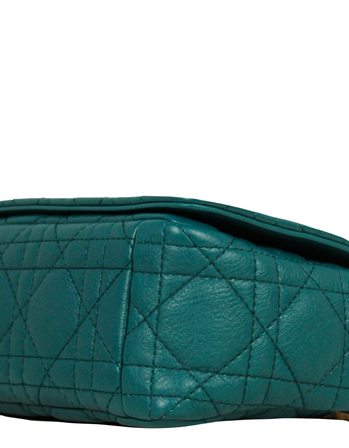 Christian Dior Teal Leather Cannage Small Caro Bag Rovelle Bags