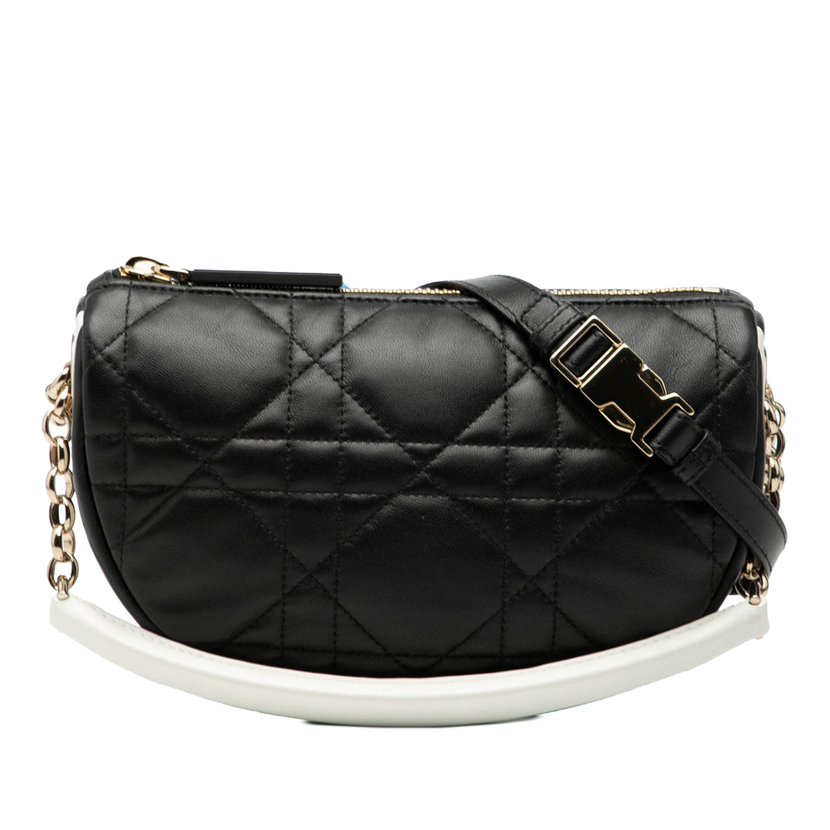 Black Dior Small Lambskin Cannage Dior Vibe Hobo Satchel Rovelle Bags
