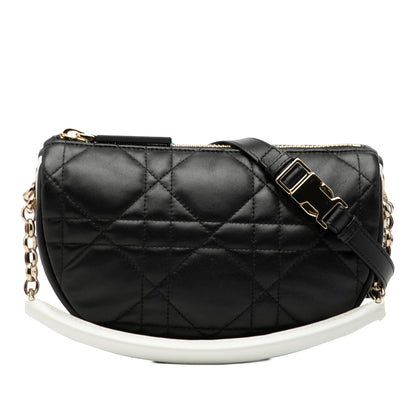 Black Dior Small Lambskin Cannage Dior Vibe Hobo Satchel Rovelle Bags