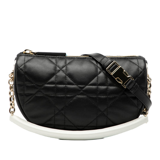 Black Dior Small Lambskin Cannage Dior Vibe Hobo Satchel Rovelle Bags