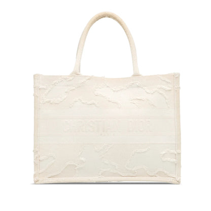 White Dior Medium Camouflage Book Tote Rovelle Bags