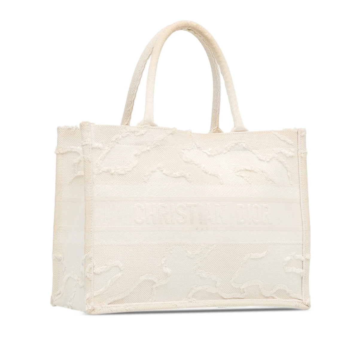 White Dior Medium Camouflage Book Tote Rovelle Bags