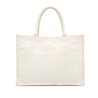 White Dior Medium Camouflage Book Tote Rovelle Bags