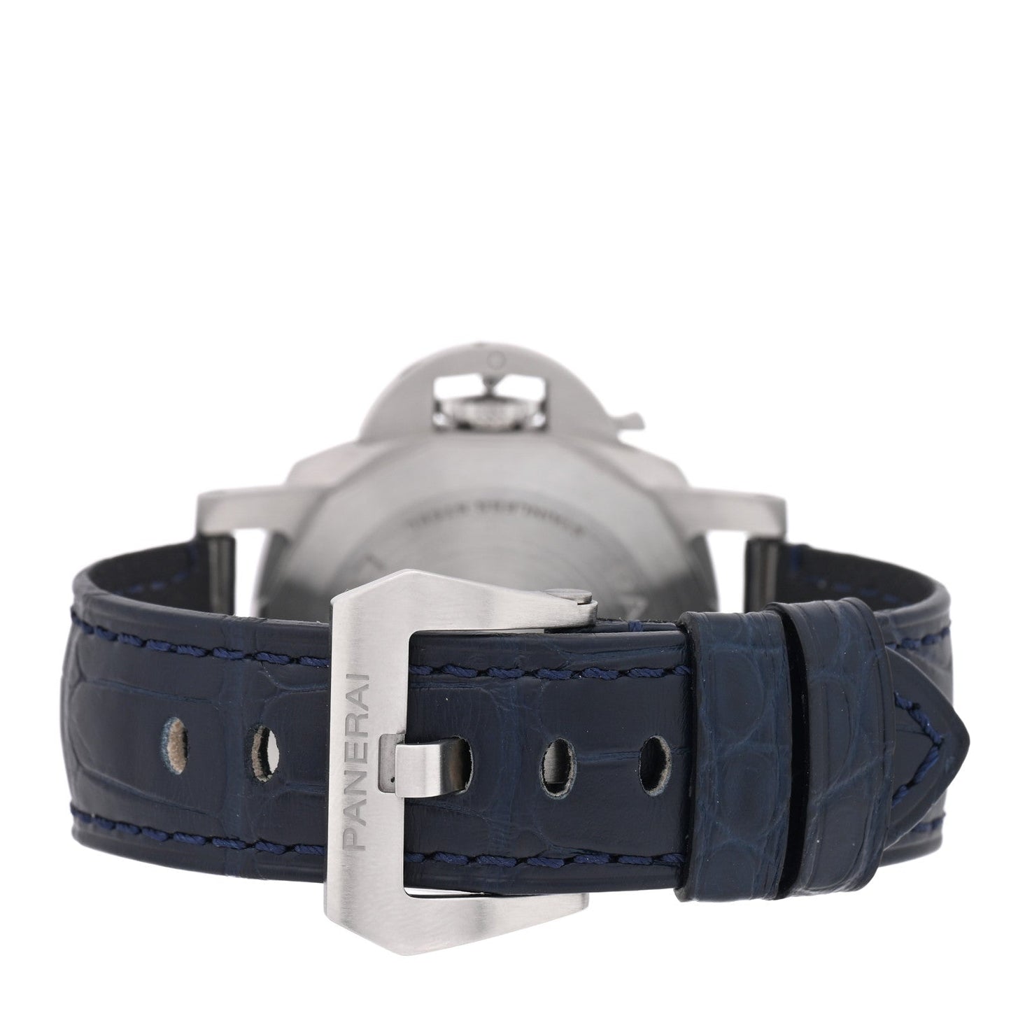 Stainless Steel Alligator 40mm Luminor Quaranta Automatic Watch Blue PAM01370 Blue