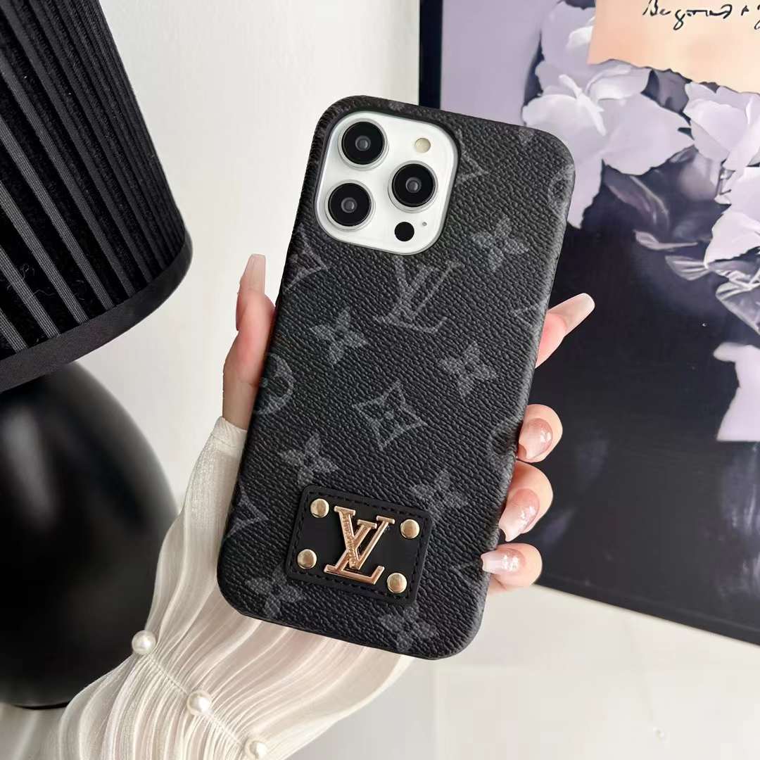 Leather label oil edge mobile phone case for samsung