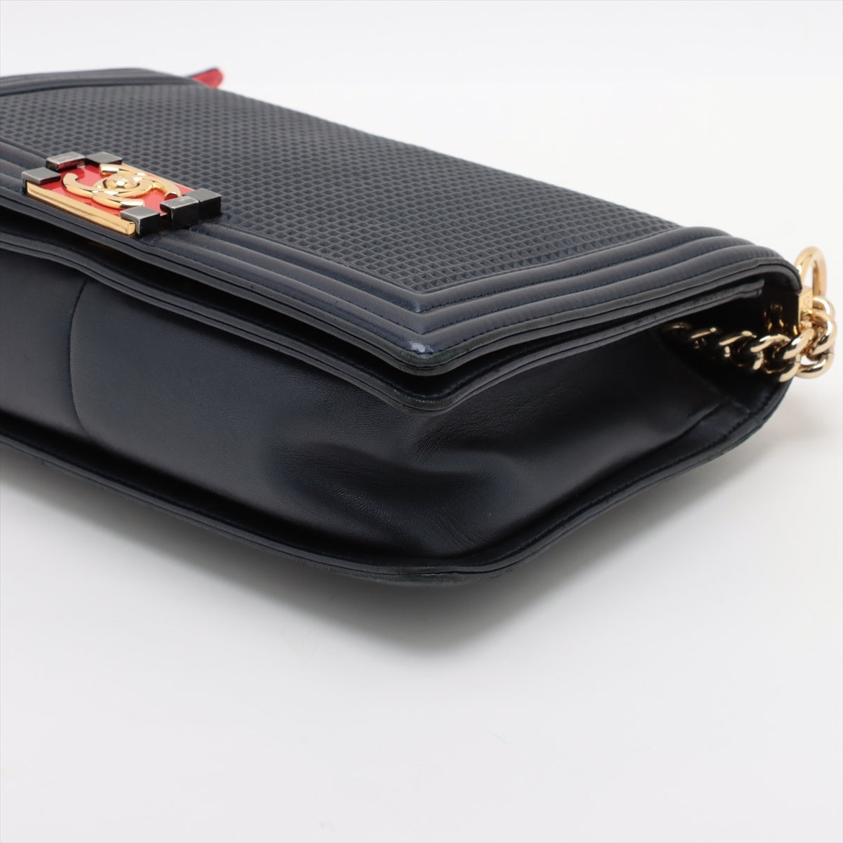 Chanel Boy Leather Chain Shoulder Bag Rovelle Bags