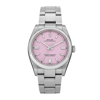 Stainless Steel 36mm Oyster Perpetual Watch Candy Pink 126000