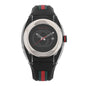 Stainless Steel Rubber 46mm Sync Web Quartz Watch Black