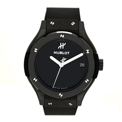 Ceramic Rubber 33mm Classic Fusion Black Magic Quartz Watch Black 581.CX.1270.RX.MDM