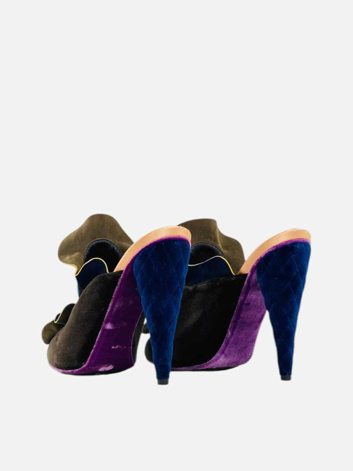 FENDI Ruffled Multicolor Size EU 40 Mules Rovelle Bags