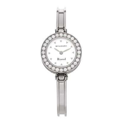 Stainless Steel Diamond Bezel 22mm B.Zero1 Quartz Watch White