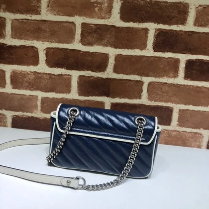 Gucci GG Marmont Matelass茅 Shoulder Bag With Borders