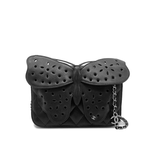 Chanel Pochette Black Chain Shoulder Bag Rovelle Bags