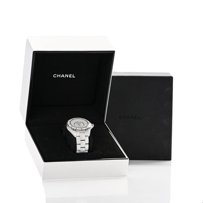 Stainless Steel Ceramic 38mm J12 Phantom Automatic Watch White