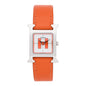 Stainless Steel Swift 21mm Heure H Hour Quartz Watch Orange