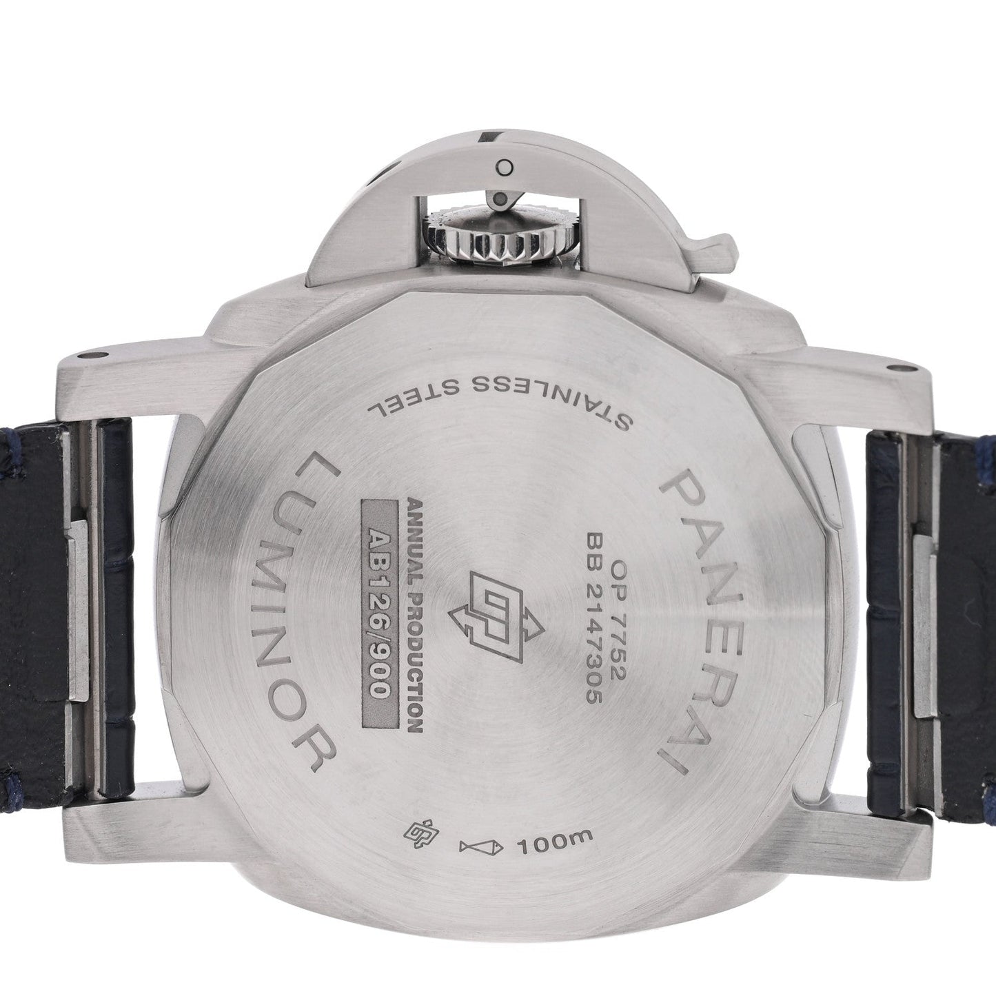 Stainless Steel Alligator 40mm Luminor Quaranta Automatic Watch Blue PAM01370 Blue