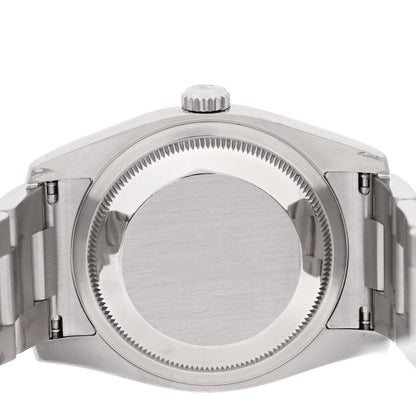 Stainless Steel 18K White Gold 36mm Oyster Perpetual Datejust Watch Black 116234