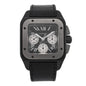 ADLC Titanium Calfskin 41mm Santos 100 Chronograph Automatic Watch Black