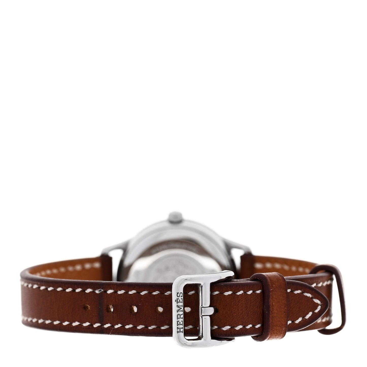 Stainless Steel Barenia 25mm Slim d'Hermes Quartz Watch Fauve
