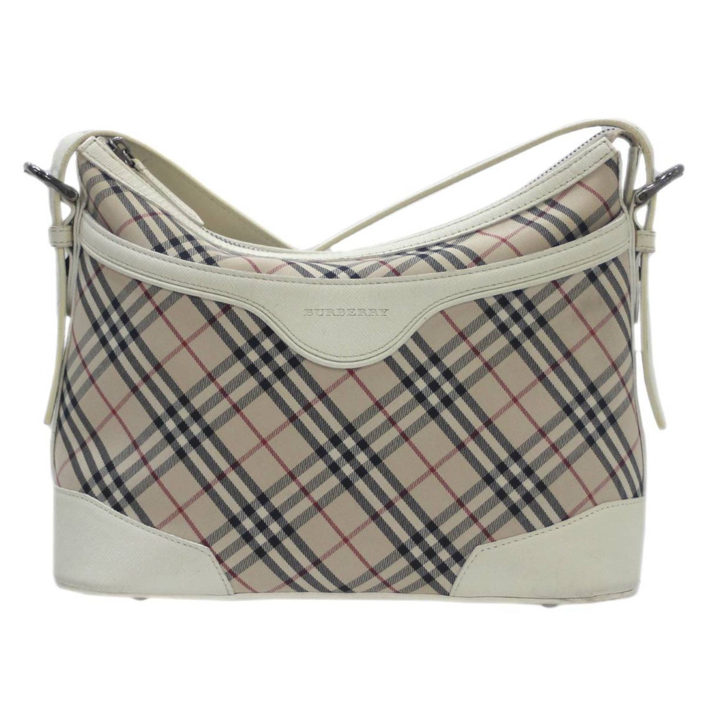 Burberry Nova Brand Canvas White Shoulder Bag Style 31