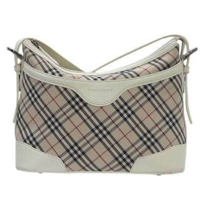 Burberry Nova Brand Canvas White Shoulder Bag Style 31