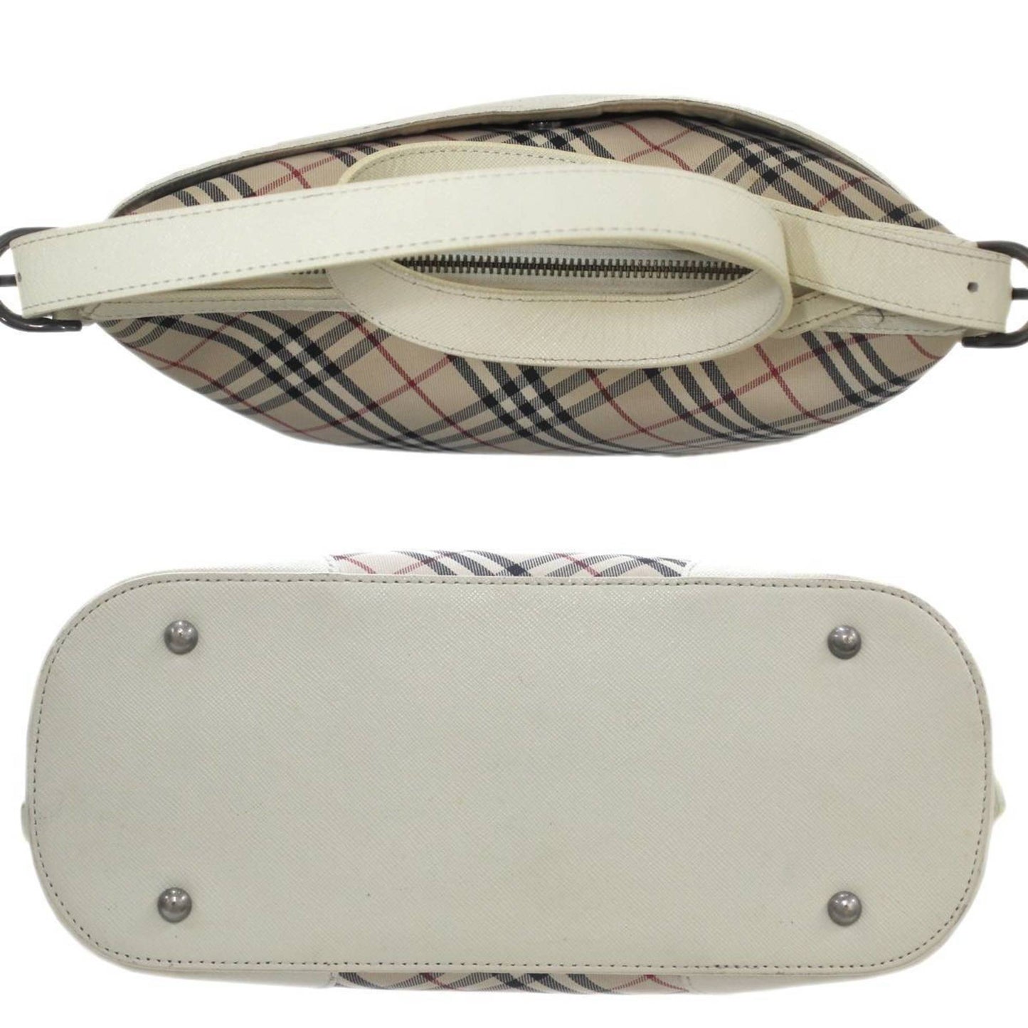 Burberry Nova Brand Canvas White Shoulder Bag Style 31