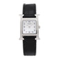 Stainless Steel Alligator Diamond Bezel Mother of Pearl 21mm Heure H Hour Quartz Watch Noir